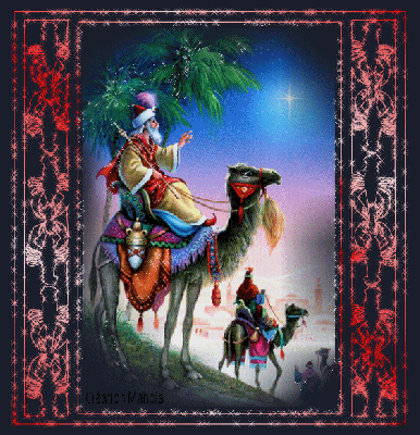 Czerwona błyszcząca kartka z trzema królami